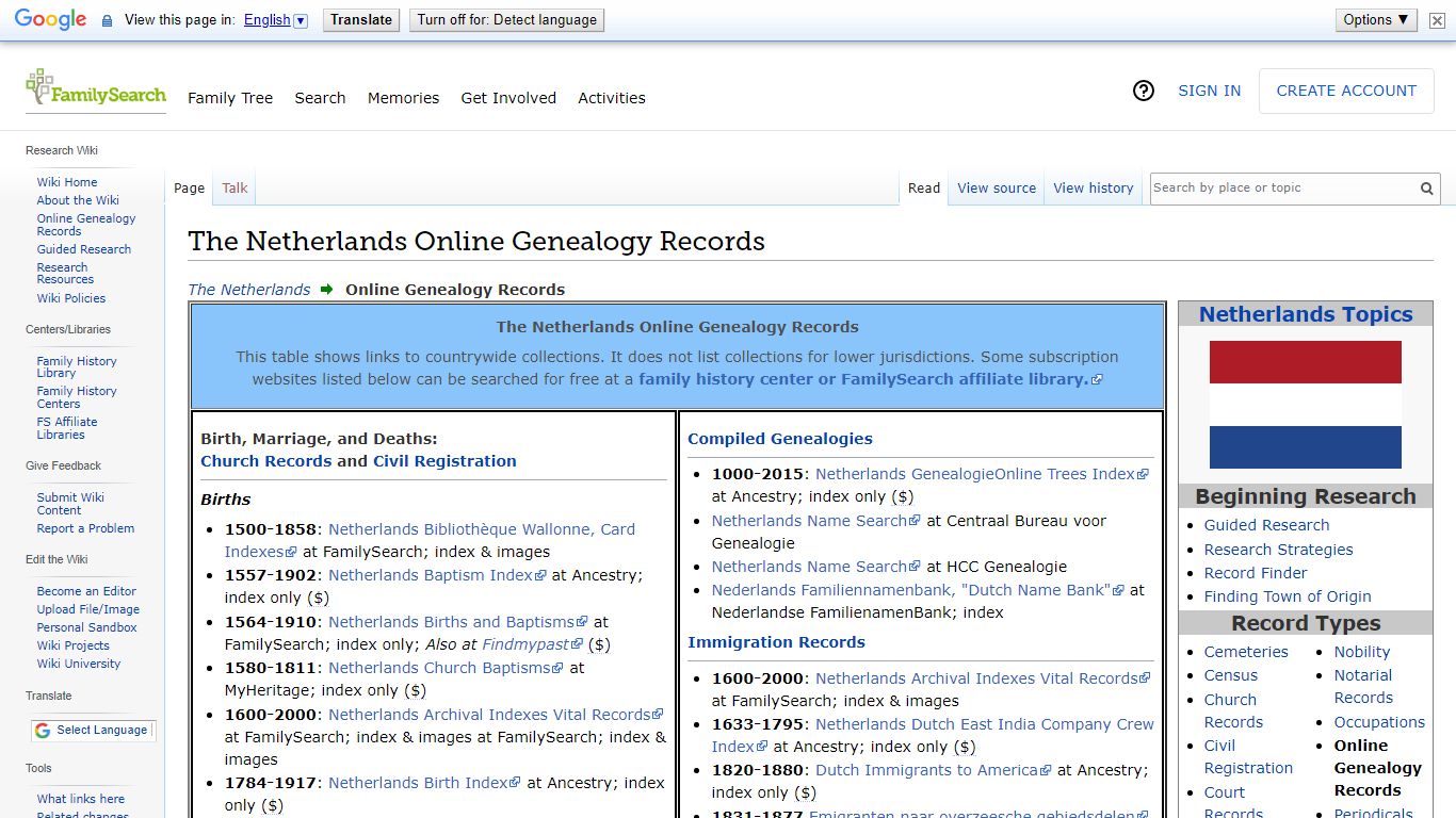 The Netherlands Online Genealogy Records • FamilySearch
